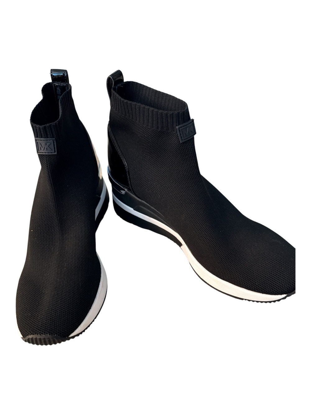Michael Kors skyler knot bootie Slip-On Sneakers w/hidden heel sporty sz 9.5